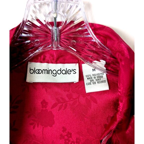 Bloomingdales Asian 3 Peice complete Vtge PJ's with bag Sz M never worn Magenta - Picture 12 of 15